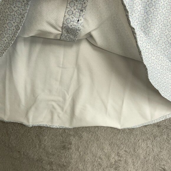 NWOT Jachs New York Men's L Short Sleeve Button-Up Shirt Blue Geometric - Picture 9 of 12